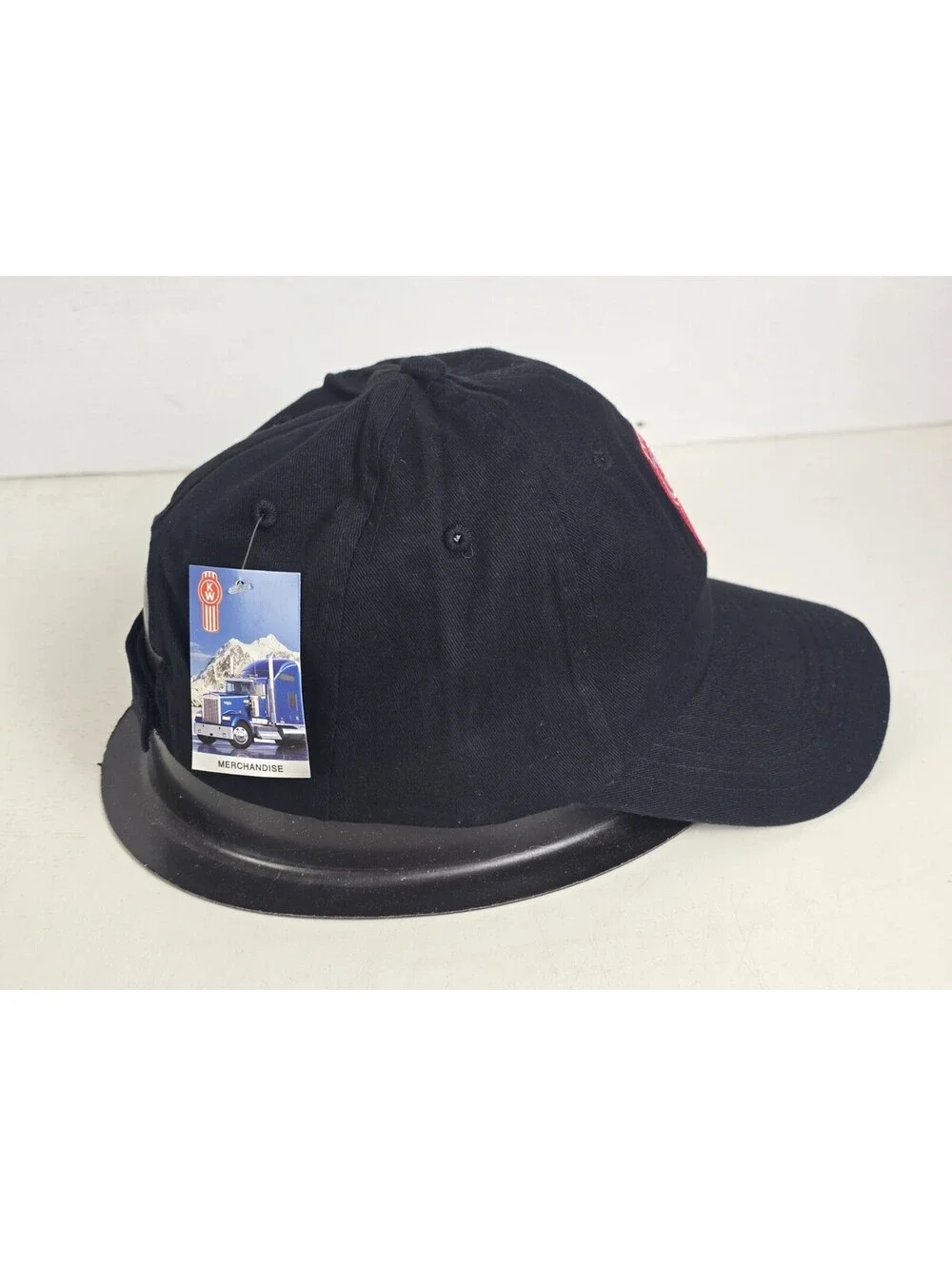 KW Kenworth Strapback Hat Black One Size Adjustable Embroidered 6 Panel Cotton